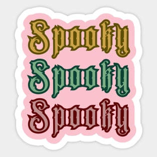 Halloween Spooky Spooky Spooky Slighty Retro Vintage Style Sticker